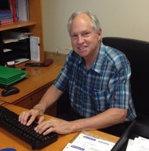 A man working on a computer