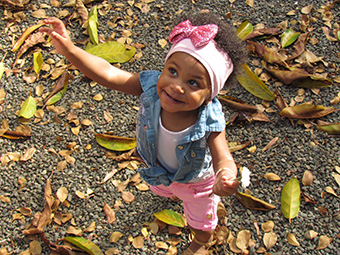 A happy little girl